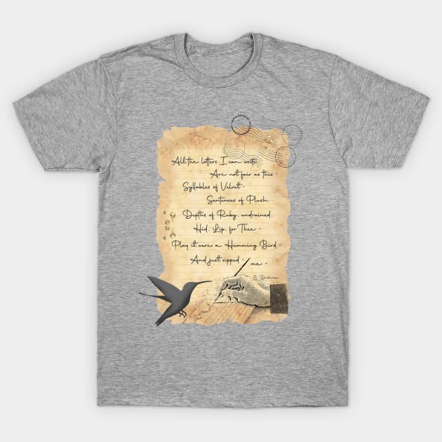 All the letters I can write - Dickinson T-Shirt by Thirrin